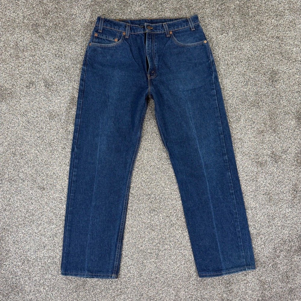Vintage Levis 505 Regular Fit Straight Leg Jeans Mens 36x30 Blue Denim USA Made